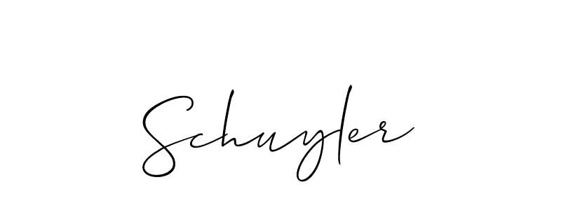 It looks lik you need a new signature style for name Schuyler. Design unique handwritten (Allison_Script) signature with our free signature maker in just a few clicks. Schuyler signature style 2 images and pictures png