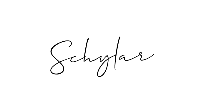 Make a beautiful signature design for name Schylar. With this signature (Allison_Script) style, you can create a handwritten signature for free. Schylar signature style 2 images and pictures png