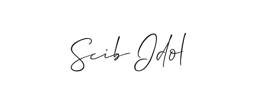 if you are searching for the best signature style for your name Scib Idol. so please give up your signature search. here we have designed multiple signature styles  using Allison_Script. Scib Idol signature style 2 images and pictures png