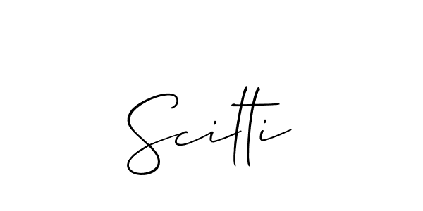 It looks lik you need a new signature style for name Scilti. Design unique handwritten (Allison_Script) signature with our free signature maker in just a few clicks. Scilti signature style 2 images and pictures png