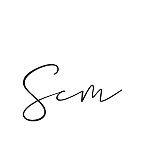 Scm stylish signature style. Best Handwritten Sign (Allison_Script) for my name. Handwritten Signature Collection Ideas for my name Scm. Scm signature style 2 images and pictures png
