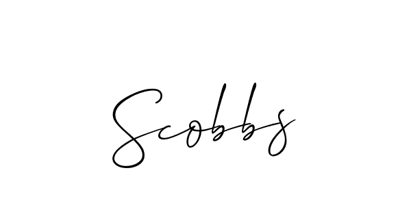 Make a short Scobbs signature style. Manage your documents anywhere anytime using Allison_Script. Create and add eSignatures, submit forms, share and send files easily. Scobbs signature style 2 images and pictures png