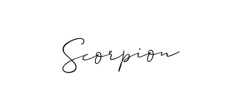 It looks lik you need a new signature style for name Scorpion. Design unique handwritten (Allison_Script) signature with our free signature maker in just a few clicks. Scorpion signature style 2 images and pictures png