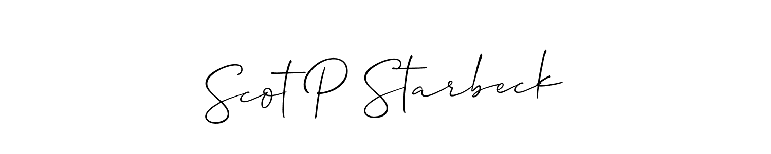 The best way (Allison_Script) to make a short signature is to pick only two or three words in your name. The name Scot P Starbeck include a total of six letters. For converting this name. Scot P Starbeck signature style 2 images and pictures png