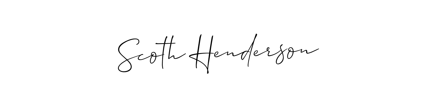 Create a beautiful signature design for name Scoth Henderson. With this signature (Allison_Script) fonts, you can make a handwritten signature for free. Scoth Henderson signature style 2 images and pictures png