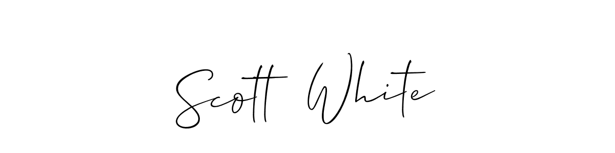 Use a signature maker to create a handwritten signature online. With this signature software, you can design (Allison_Script) your own signature for name Scott  White. Scott  White signature style 2 images and pictures png