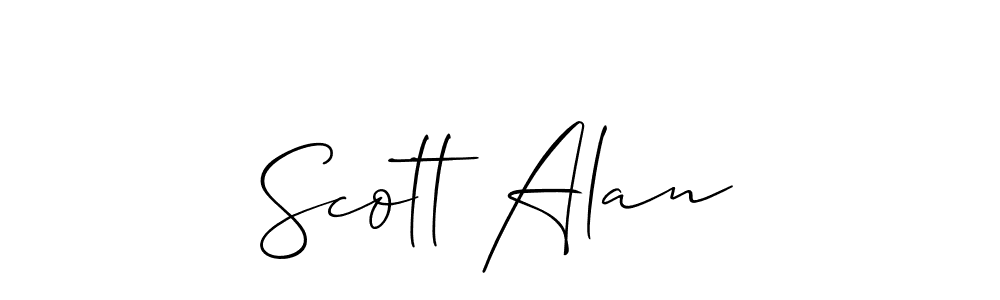 Also You can easily find your signature by using the search form. We will create Scott Alan name handwritten signature images for you free of cost using Allison_Script sign style. Scott Alan signature style 2 images and pictures png