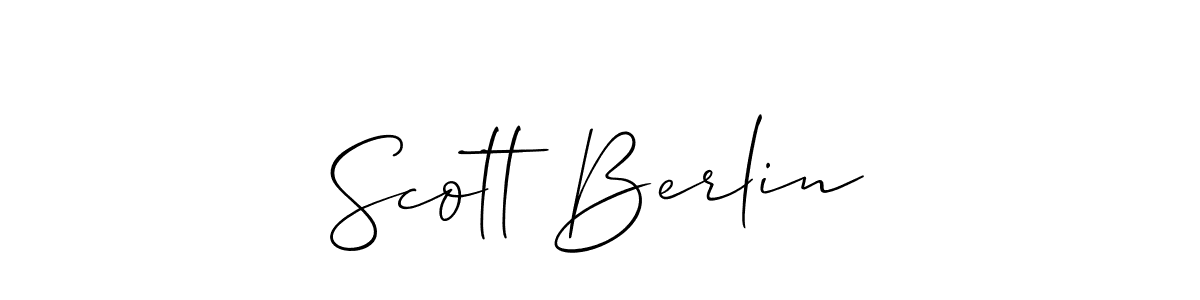How to make Scott Berlin signature? Allison_Script is a professional autograph style. Create handwritten signature for Scott Berlin name. Scott Berlin signature style 2 images and pictures png