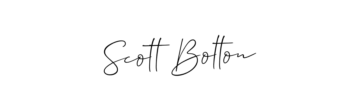 Scott Bolton stylish signature style. Best Handwritten Sign (Allison_Script) for my name. Handwritten Signature Collection Ideas for my name Scott Bolton. Scott Bolton signature style 2 images and pictures png