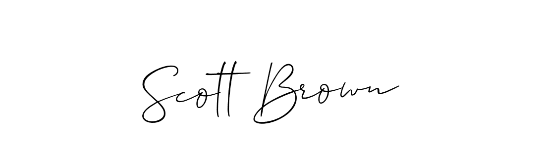 How to make Scott Brown signature? Allison_Script is a professional autograph style. Create handwritten signature for Scott Brown name. Scott Brown signature style 2 images and pictures png