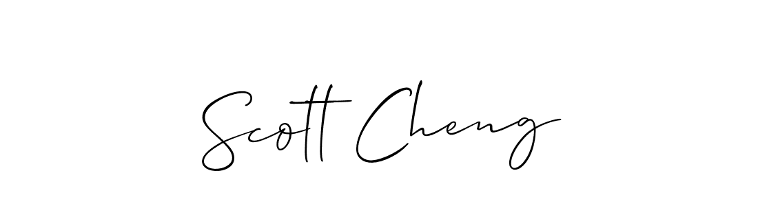 Scott Cheng stylish signature style. Best Handwritten Sign (Allison_Script) for my name. Handwritten Signature Collection Ideas for my name Scott Cheng. Scott Cheng signature style 2 images and pictures png