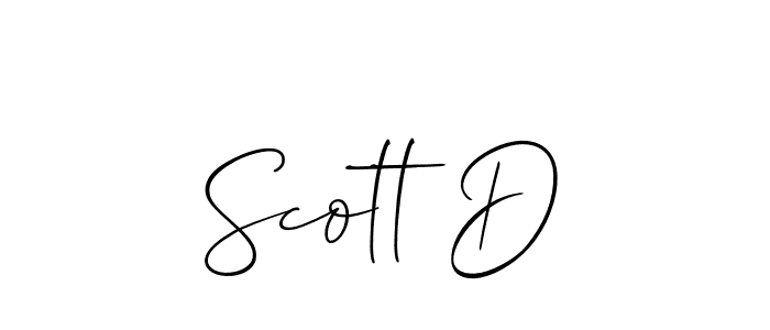 Create a beautiful signature design for name Scott D. With this signature (Allison_Script) fonts, you can make a handwritten signature for free. Scott D signature style 2 images and pictures png