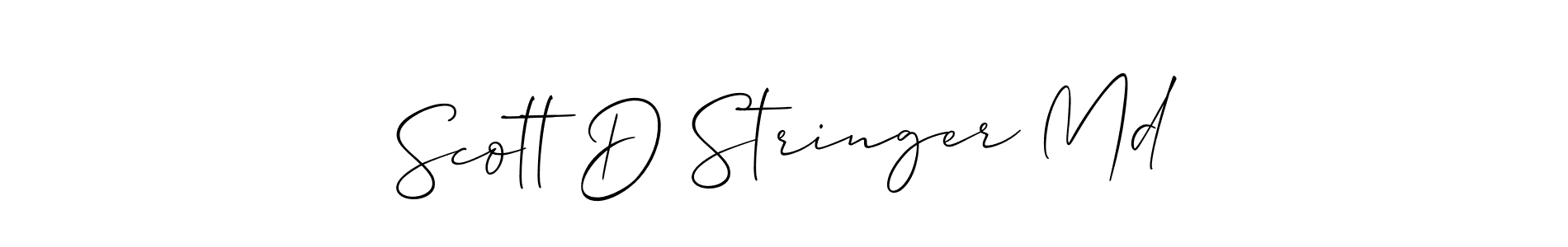 Allison_Script is a professional signature style that is perfect for those who want to add a touch of class to their signature. It is also a great choice for those who want to make their signature more unique. Get Scott D Stringer Md name to fancy signature for free. Scott D Stringer Md signature style 2 images and pictures png
