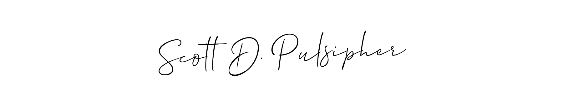 Design your own signature with our free online signature maker. With this signature software, you can create a handwritten (Allison_Script) signature for name Scott D. Pulsipher. Scott D. Pulsipher signature style 2 images and pictures png