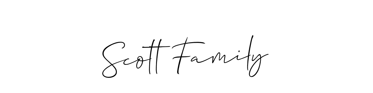 Make a short Scott Family signature style. Manage your documents anywhere anytime using Allison_Script. Create and add eSignatures, submit forms, share and send files easily. Scott Family signature style 2 images and pictures png