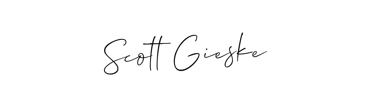 How to make Scott Gieske name signature. Use Allison_Script style for creating short signs online. This is the latest handwritten sign. Scott Gieske signature style 2 images and pictures png
