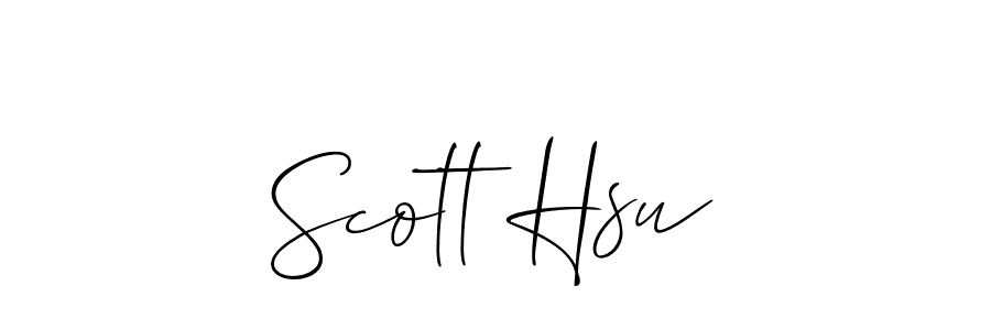 Also we have Scott Hsu name is the best signature style. Create professional handwritten signature collection using Allison_Script autograph style. Scott Hsu signature style 2 images and pictures png
