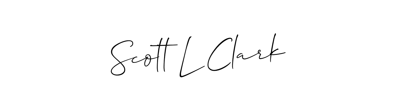 Use a signature maker to create a handwritten signature online. With this signature software, you can design (Allison_Script) your own signature for name Scott L Clark. Scott L Clark signature style 2 images and pictures png