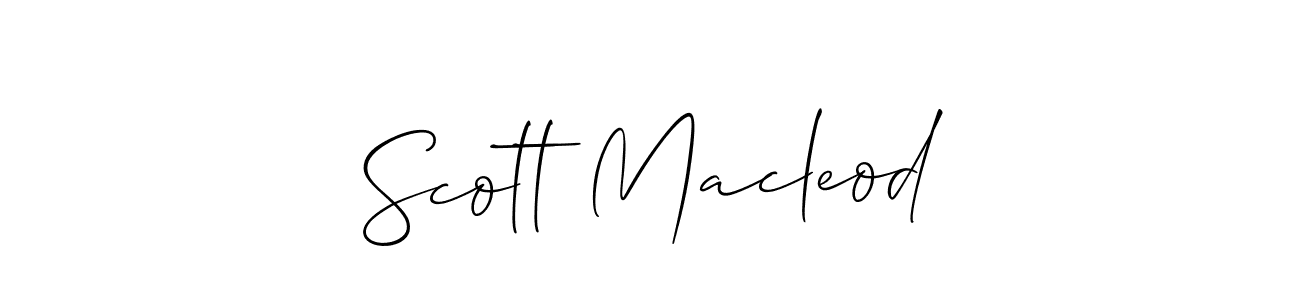 It looks lik you need a new signature style for name Scott Macleod. Design unique handwritten (Allison_Script) signature with our free signature maker in just a few clicks. Scott Macleod signature style 2 images and pictures png