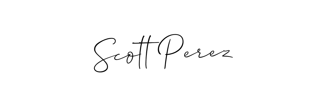 You should practise on your own different ways (Allison_Script) to write your name (Scott Perez) in signature. don't let someone else do it for you. Scott Perez signature style 2 images and pictures png