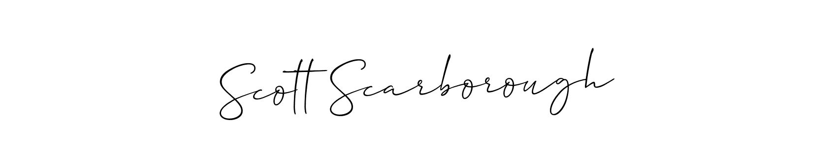 It looks lik you need a new signature style for name Scott Scarborough. Design unique handwritten (Allison_Script) signature with our free signature maker in just a few clicks. Scott Scarborough signature style 2 images and pictures png