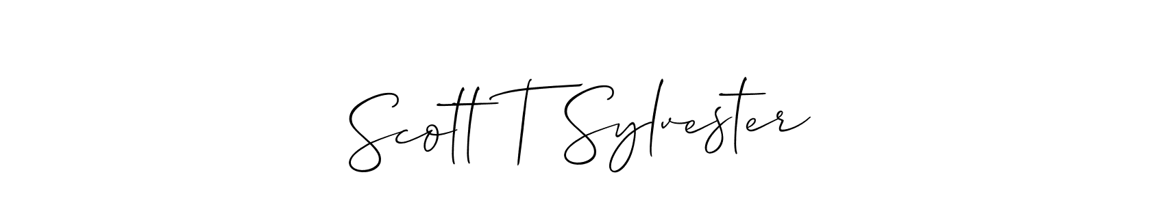 How to Draw Scott T Sylvester signature style? Allison_Script is a latest design signature styles for name Scott T Sylvester. Scott T Sylvester signature style 2 images and pictures png