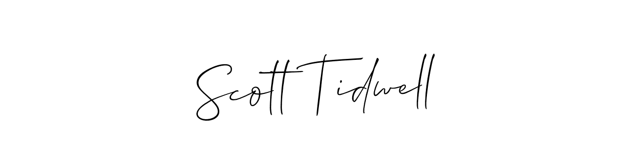 You should practise on your own different ways (Allison_Script) to write your name (Scott Tidwell) in signature. don't let someone else do it for you. Scott Tidwell signature style 2 images and pictures png