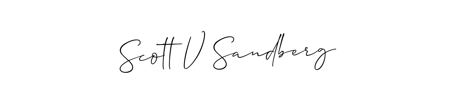 Best and Professional Signature Style for Scott V Sandberg. Allison_Script Best Signature Style Collection. Scott V Sandberg signature style 2 images and pictures png