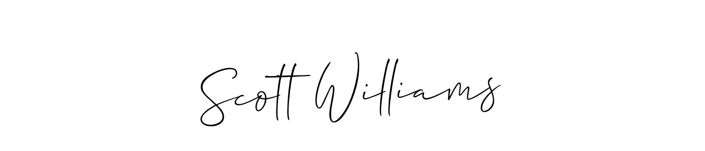 Use a signature maker to create a handwritten signature online. With this signature software, you can design (Allison_Script) your own signature for name Scott Williams. Scott Williams signature style 2 images and pictures png