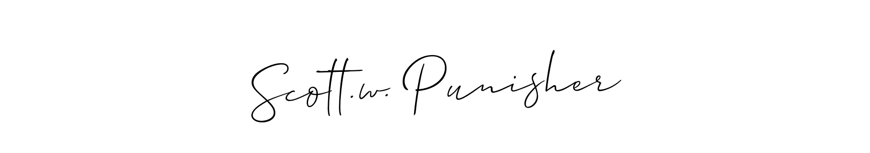 Make a beautiful signature design for name Scott.w. Punisher. Use this online signature maker to create a handwritten signature for free. Scott.w. Punisher signature style 2 images and pictures png