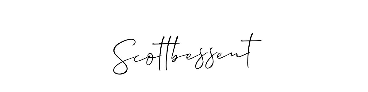 Also You can easily find your signature by using the search form. We will create Scottbessent name handwritten signature images for you free of cost using Allison_Script sign style. Scottbessent signature style 2 images and pictures png
