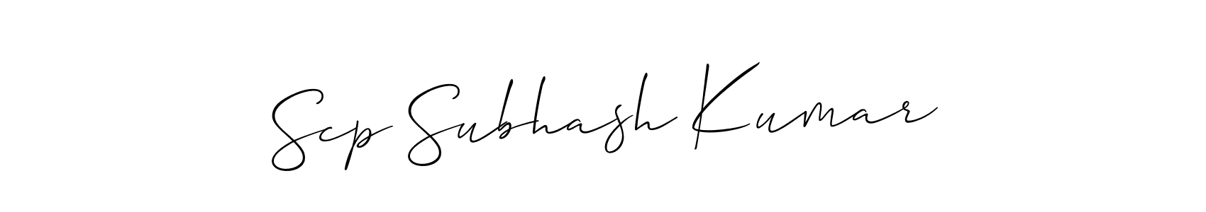 Scp Subhash Kumar stylish signature style. Best Handwritten Sign (Allison_Script) for my name. Handwritten Signature Collection Ideas for my name Scp Subhash Kumar. Scp Subhash Kumar signature style 2 images and pictures png