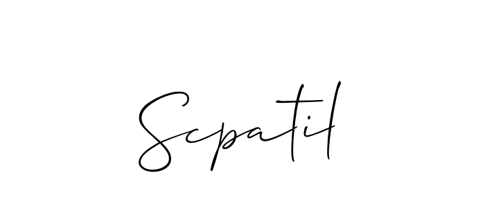 Similarly Allison_Script is the best handwritten signature design. Signature creator online .You can use it as an online autograph creator for name Scpatil. Scpatil signature style 2 images and pictures png