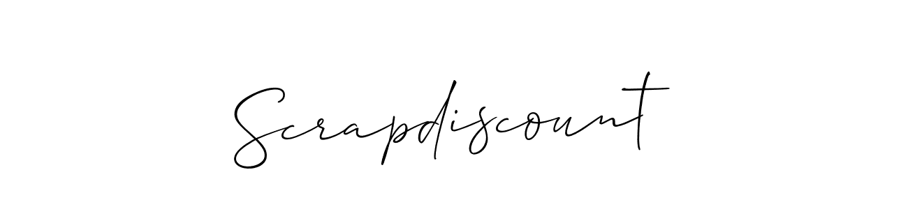 The best way (Allison_Script) to make a short signature is to pick only two or three words in your name. The name Scrapdiscount include a total of six letters. For converting this name. Scrapdiscount signature style 2 images and pictures png