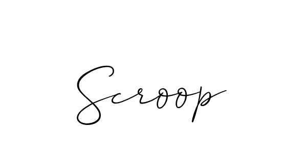 Best and Professional Signature Style for Scroop. Allison_Script Best Signature Style Collection. Scroop signature style 2 images and pictures png