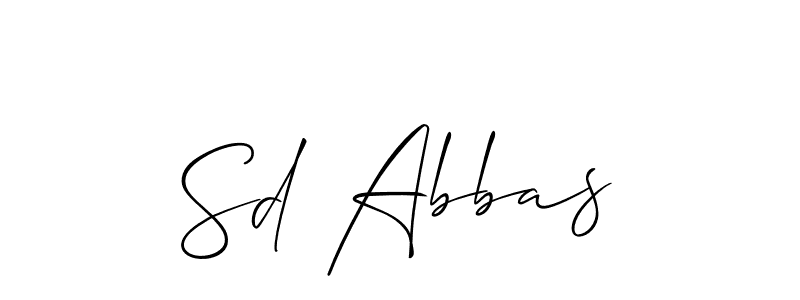 The best way (Allison_Script) to make a short signature is to pick only two or three words in your name. The name Sd Abbas include a total of six letters. For converting this name. Sd Abbas signature style 2 images and pictures png