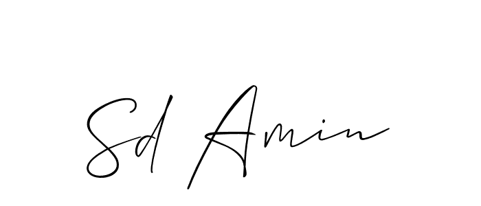 Use a signature maker to create a handwritten signature online. With this signature software, you can design (Allison_Script) your own signature for name Sd Amin. Sd Amin signature style 2 images and pictures png