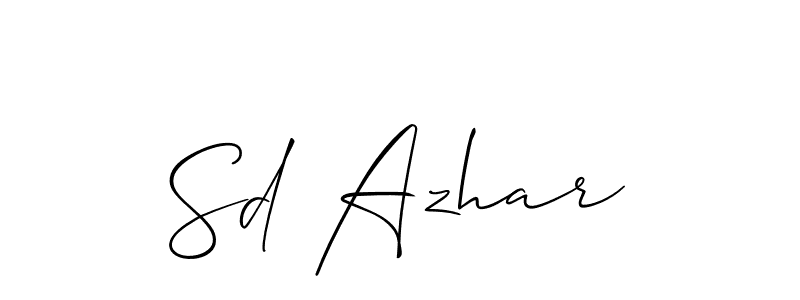 Sd Azhar stylish signature style. Best Handwritten Sign (Allison_Script) for my name. Handwritten Signature Collection Ideas for my name Sd Azhar. Sd Azhar signature style 2 images and pictures png