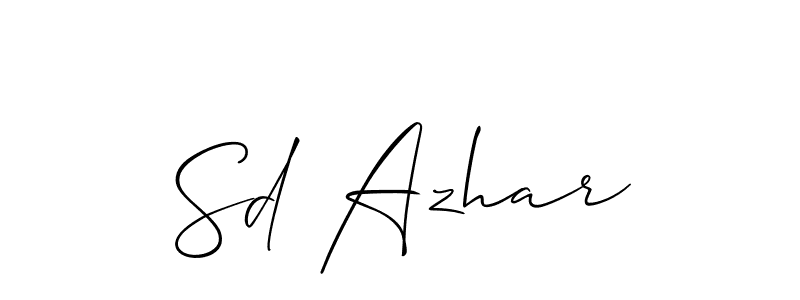 Allison_Script is a professional signature style that is perfect for those who want to add a touch of class to their signature. It is also a great choice for those who want to make their signature more unique. Get Sd Azhar name to fancy signature for free. Sd Azhar signature style 2 images and pictures png