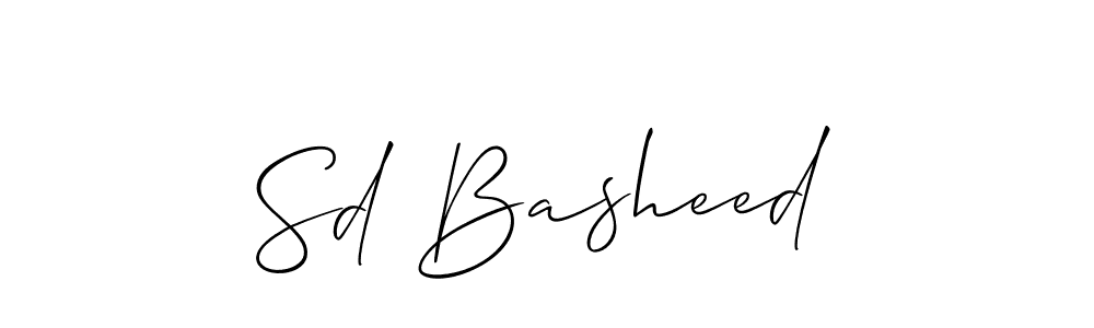 Also we have Sd Basheed name is the best signature style. Create professional handwritten signature collection using Allison_Script autograph style. Sd Basheed signature style 2 images and pictures png