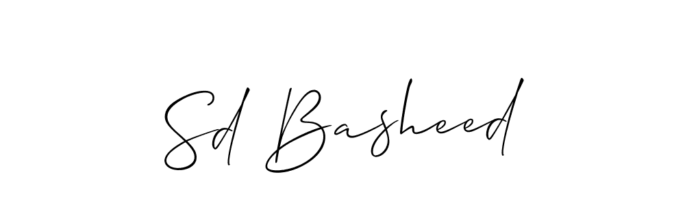 Also we have Sd Basheed name is the best signature style. Create professional handwritten signature collection using Allison_Script autograph style. Sd Basheed signature style 2 images and pictures png