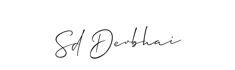 Design your own signature with our free online signature maker. With this signature software, you can create a handwritten (Allison_Script) signature for name Sd Devbhai. Sd Devbhai signature style 2 images and pictures png