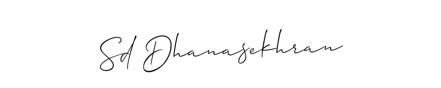 You should practise on your own different ways (Allison_Script) to write your name (Sd Dhanasekhran) in signature. don't let someone else do it for you. Sd Dhanasekhran signature style 2 images and pictures png