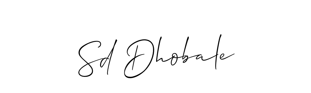 How to make Sd Dhobale signature? Allison_Script is a professional autograph style. Create handwritten signature for Sd Dhobale name. Sd Dhobale signature style 2 images and pictures png
