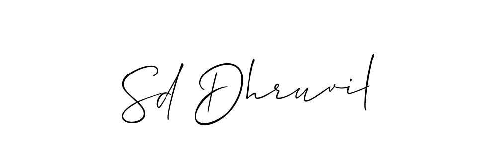 Similarly Allison_Script is the best handwritten signature design. Signature creator online .You can use it as an online autograph creator for name Sd Dhruvil. Sd Dhruvil signature style 2 images and pictures png