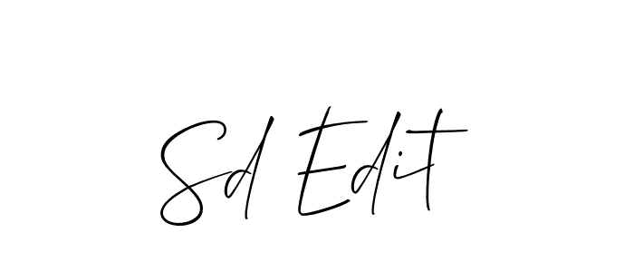 Use a signature maker to create a handwritten signature online. With this signature software, you can design (Allison_Script) your own signature for name Sd Edit. Sd Edit signature style 2 images and pictures png