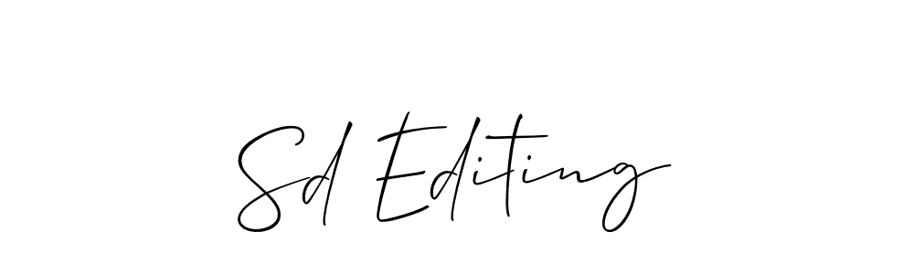 How to make Sd Editing signature? Allison_Script is a professional autograph style. Create handwritten signature for Sd Editing name. Sd Editing signature style 2 images and pictures png