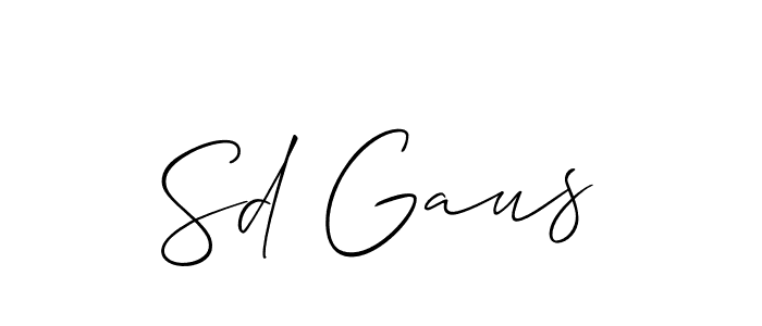 How to make Sd Gaus name signature. Use Allison_Script style for creating short signs online. This is the latest handwritten sign. Sd Gaus signature style 2 images and pictures png