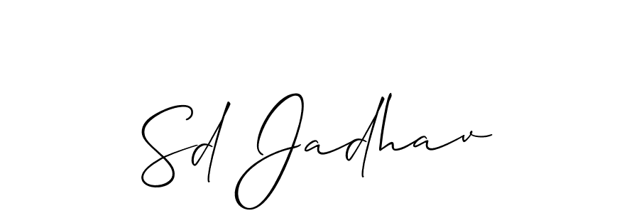 Use a signature maker to create a handwritten signature online. With this signature software, you can design (Allison_Script) your own signature for name Sd Jadhav. Sd Jadhav signature style 2 images and pictures png