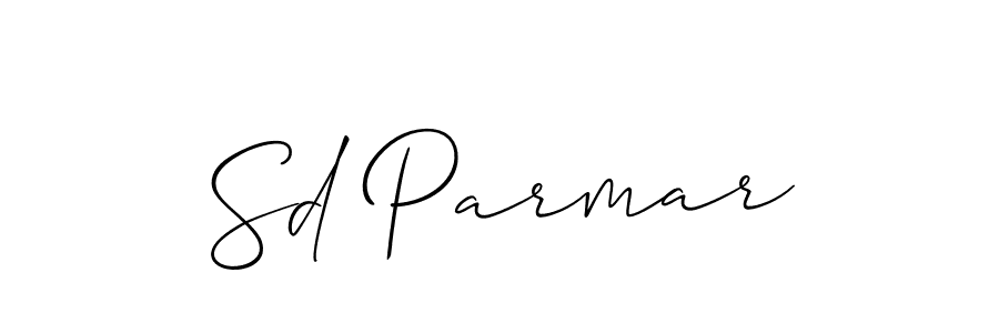 Make a beautiful signature design for name Sd Parmar. With this signature (Allison_Script) style, you can create a handwritten signature for free. Sd Parmar signature style 2 images and pictures png